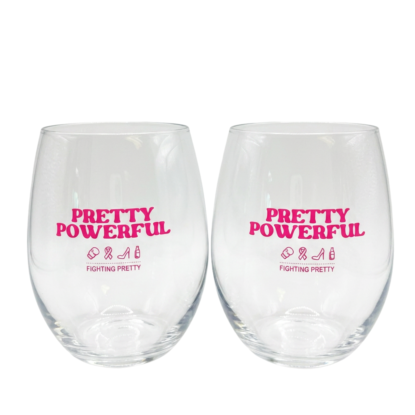 Outdoor Pretty Powerful Stemless Wine Glasses