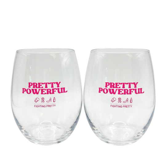 Outdoor Pretty Powerful Stemless Wine Glasses